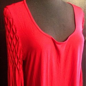 Calvin Kline Red Long Sleeve Tunic Dress
